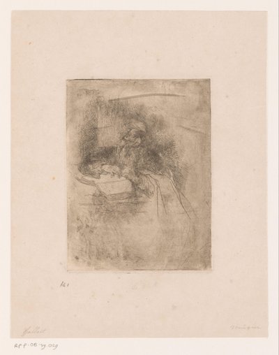Old Man with Beard Leaning on an Open Book by Louis Gallait (attributed to)
