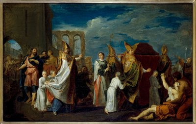 The translation of the relics of Saint Augustine, sketch for the painting in the refectory of the Petits-Pères convent (Notre-Dame-des-Victoires church), present-day 2nd arrondissement by Louis Galloche