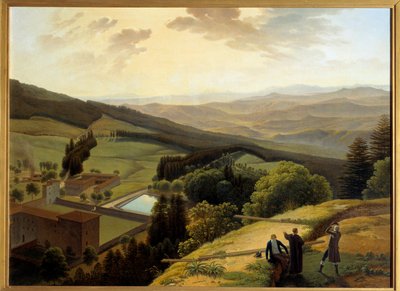 The Arno Valley Seen from the Convent of Vallombrosa, near the Paradisino by Louis Gauffier