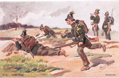 Carbiniers, Postcard, 1920s by Louis Geens