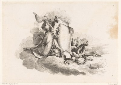 Cartouche with Weapons (X Suitte De Cartels Et Trophées) by Louis Germain