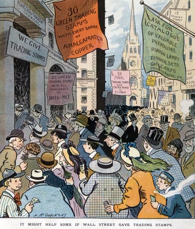 It Might Help Some if Wall Street Gave Trading Stamps by Louis Glackens, Published 1907 by Louis Glackens