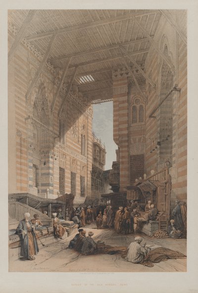 Bazaar of the Silk Mercers, Cairo by Louis Haghe