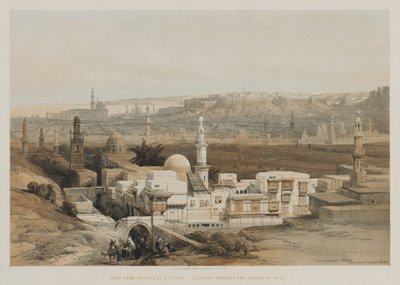 Egypt and Nubia, Volume III: Cairo from the Gate of Citzenib, Looking towards the Desert of Suez by Louis Haghe