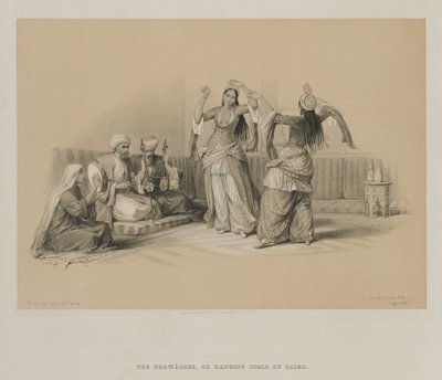 Egypt and Nubia, Volume III: Dancing Girls at Cairo, 1849 by Louis Haghe