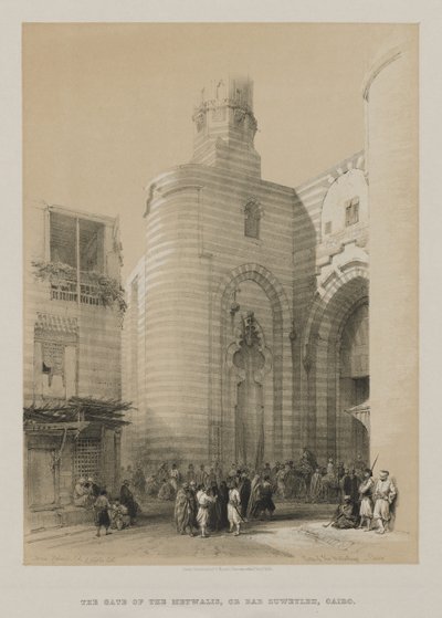 Egypt and Nubia, Volume III: Gate of the Metwaleys, Cairo by Louis Haghe