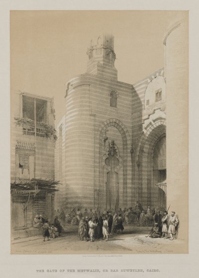 Egypt and Nubia, Volume III: Gate of the Metwaleys, Cairo by Louis Haghe