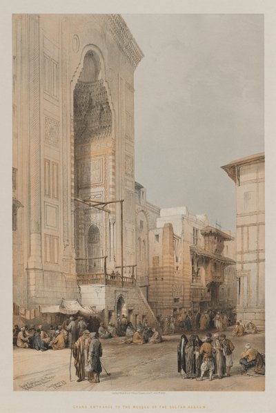 Egypt and Nubia, Volume III: Grand Entrance to the Mosque of the Sultan Hassan by Louis Haghe