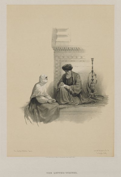 Egypt and Nubia, Volume III: The Letter-Writer, Cairo by Louis Haghe