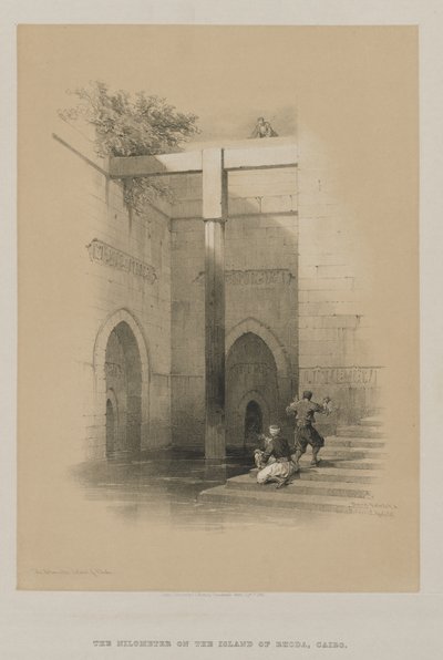 Egypt and Nubia, Volume III: The Nileometer. Island of Rhoda by Louis Haghe
