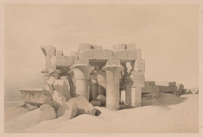 Egypt and Nubia: Volume II - No. 42, Ruins of Kom Ombo, 1838 by Louis Haghe