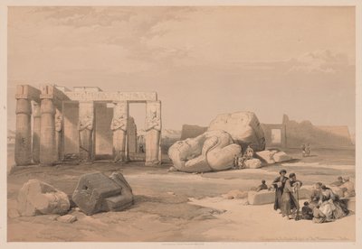 Egypt and Nubia: Volume II - No. 4, Fragments of the Great Colossi, at the Memnonium by Louis Haghe