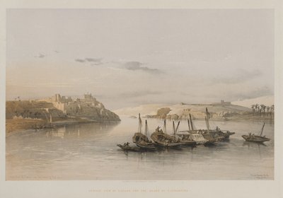 Egypt and Nubia, Volume II: General View of Esouan and the Island of Elephantine, 1848 by Louis Haghe