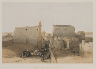Egypt and Nubia, Volume II: Grand Entrance to the Temple of Luxor by Louis Haghe