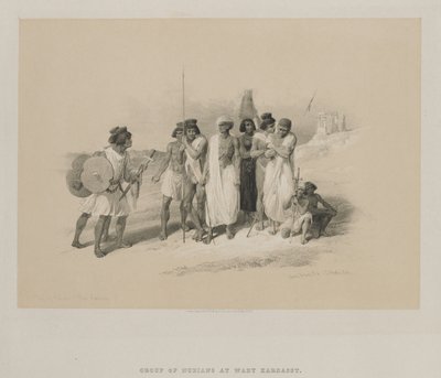 Egypt and Nubia, Volume II: Group of Nubians-Wady Kardasey by Louis Haghe