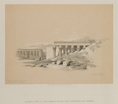 Egypt and Nubia, Volume II: Lateral View of the Temple called The Typhonoeum at Dendera, 1848 by Louis Haghe