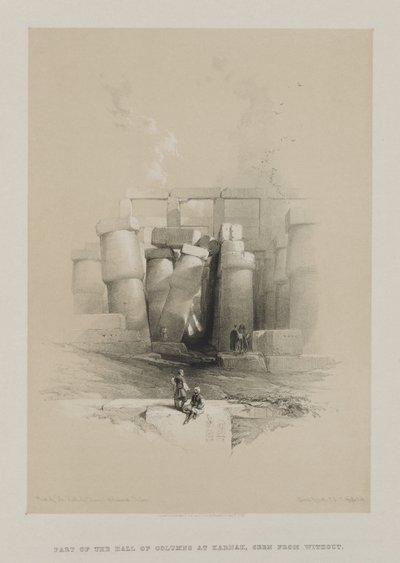 Part of the Hall of Columns at Karnak, Thebes by Louis Haghe