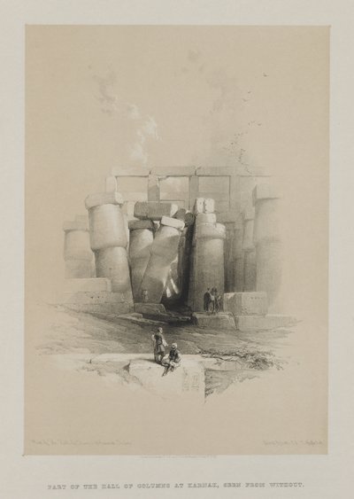 Egypt and Nubia, Volume II: Part of the Hall of Columns at Karnak, Thebes, 1847 by Louis Haghe