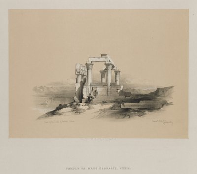 Egypt and Nubia, Volume II: Ruins of the Temple of Kardeseh, Nubia by Louis Haghe
