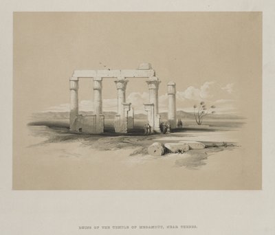 Ruins of the Temple of Madamoud, at Thebes by Louis Haghe
