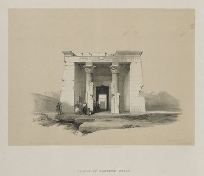 Temple of Dandour, Nubia by Louis Haghe