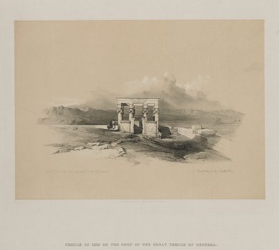 Temple of Isis on the Roof of the Great Temple of Dendera by Louis Haghe