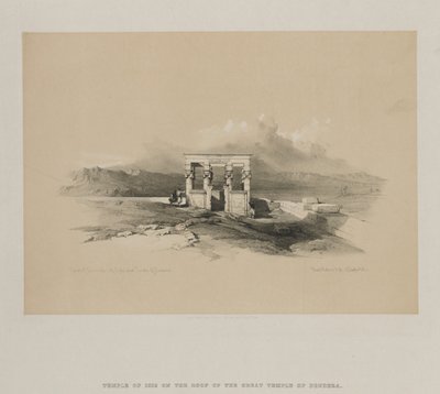 Egypt and Nubia, Volume II: Temple of Isis on the Roof of the Great Temple of Dendera by Louis Haghe