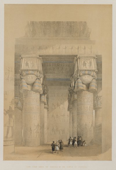 Egypt and Nubia, Volume II: View from Under the Portico of the Temple of Dendera by Louis Haghe