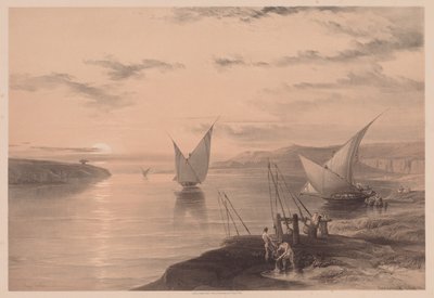 Egypt and Nubia: Volume I - No. 12, Hadjar Silsilis by Louis Haghe