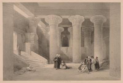 Egypt and Nubia: Volume I - No. 24, Temple at Esneh, 1838 by Louis Haghe