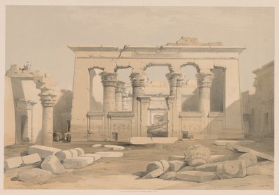 Egypt and Nubia: Volume I - No. 28, Portico of the Temple of Kalabshi by Louis Haghe