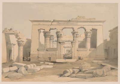 Egypt and Nubia: Volume I - No. 28, Portico of the Temple of Kalabsha, 1838 by Louis Haghe