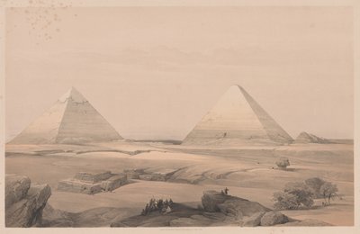 Egypt and Nubia: Volume I - No. 3, Pyramids of Gizeh, 1838 by Louis Haghe