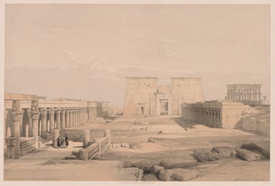 Egypt and Nubia: Volume I - No. 42, Grand Approach to the Temple of Philae, Nubia by Louis Haghe