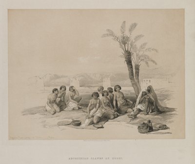Abyssinian Slaves Resting at Korti-Nubia by Louis Haghe