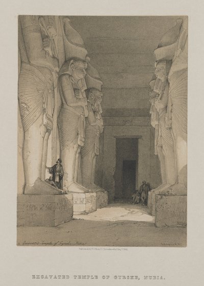 Egypt and Nubia, Volume I: Excavated Temple of Gyrshe, Nubia by Louis Haghe