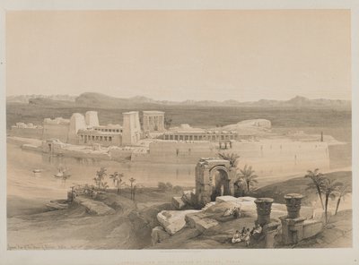 Egypt and Nubia, Volume I: General View of the Island of Philae, Nubia, 1846 by Louis Haghe