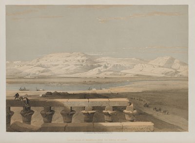 Egypt and Nubia, Volume I: Libyan Chain of Mountains, from the Temple of Luxor by Louis Haghe