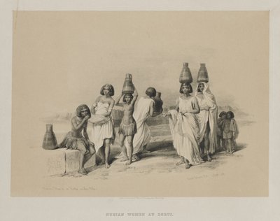 Egypt and Nubia, Volume I: Nubian Women at Kortie, on the Nile, 1847 by Louis Haghe