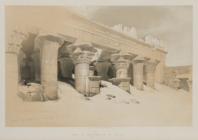 Egypt and Nubia Volume I: Portico of the Temple Edfou, Upper Egypt by Louis Haghe