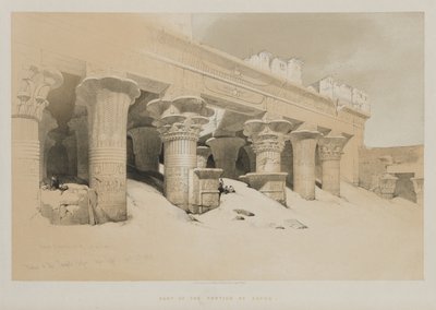 Egypt and Nubia Volume I: Portico of the Temple Edfou, Upper Egypt by Louis Haghe