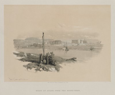 Egypt and Nubia, Volume I: Ruins of Luxor from the South-West by Louis Haghe