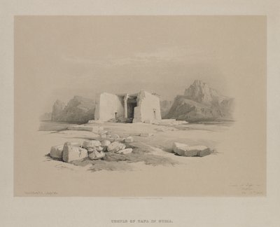 Egypt and Nubia, Volume I: Temple at Tafa in Nubia by Louis Haghe