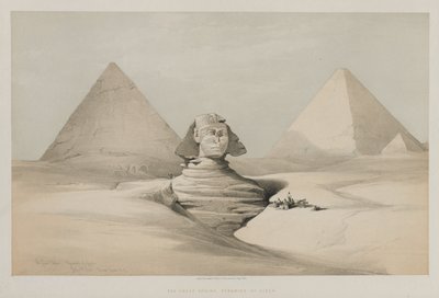 Egypt and Nubia, Volume I: The Great Sphinx, Pyramids of Gezeeh by Louis Haghe