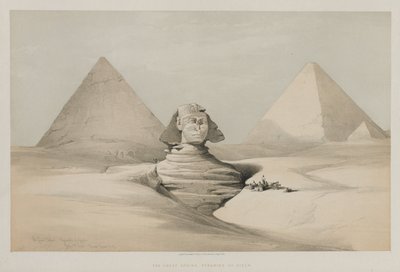 Egypt and Nubia, Volume I: The Great Sphinx, Pyramids of Giza, 1846 by Louis Haghe
