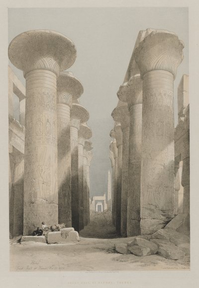 Egypt and Nubia, Volume I: Thebes, Great Hall at Karnac by Louis Haghe