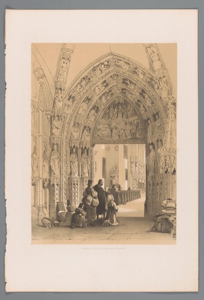 Portal of the Church of Our Lady in Nuremberg by Louis Haghe