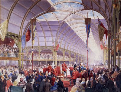 Sir Thomas Fairbairn handing over the address to the Prince Consort at the Art Treasures Exhibition, Manchester, May 1857 by Louis Haghe