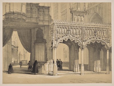 Sketches in Belgium and Germany, First Series, Screen in the Cathedral of St. Peter, Louvain by Louis Haghe