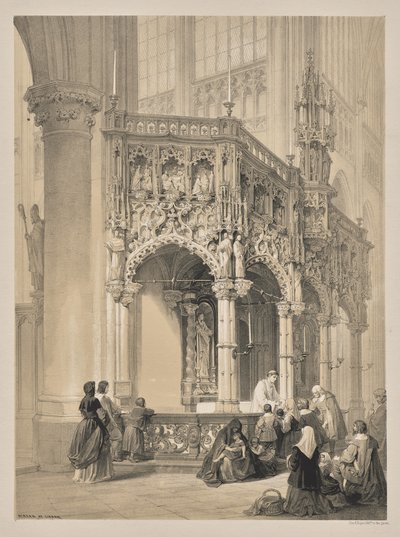 Sketches in Belgium and Germany, Second Series: No. 17 - Screens at Lierre by Louis Haghe